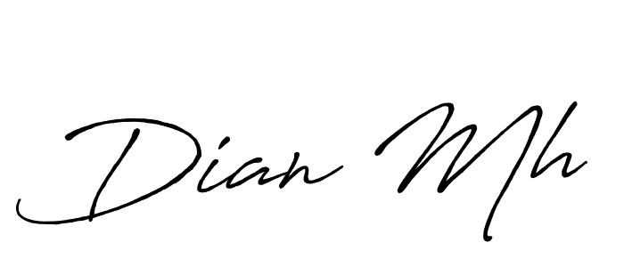 How to make Dian Mh name signature. Use Antro_Vectra_Bolder style for creating short signs online. This is the latest handwritten sign. Dian Mh signature style 7 images and pictures png