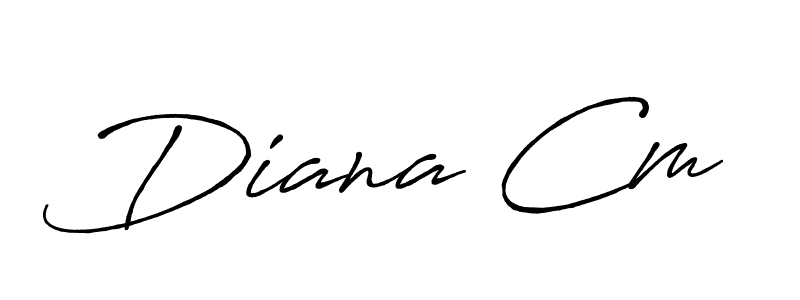 Diana Cm stylish signature style. Best Handwritten Sign (Antro_Vectra_Bolder) for my name. Handwritten Signature Collection Ideas for my name Diana Cm. Diana Cm signature style 7 images and pictures png