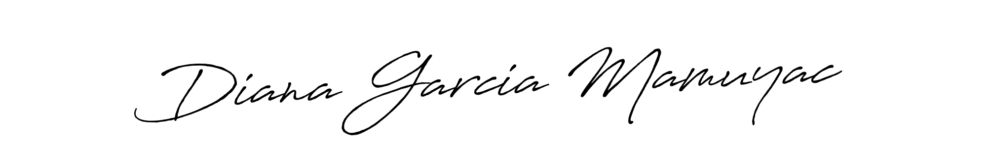 Create a beautiful signature design for name Diana Garcia Mamuyac. With this signature (Antro_Vectra_Bolder) fonts, you can make a handwritten signature for free. Diana Garcia Mamuyac signature style 7 images and pictures png