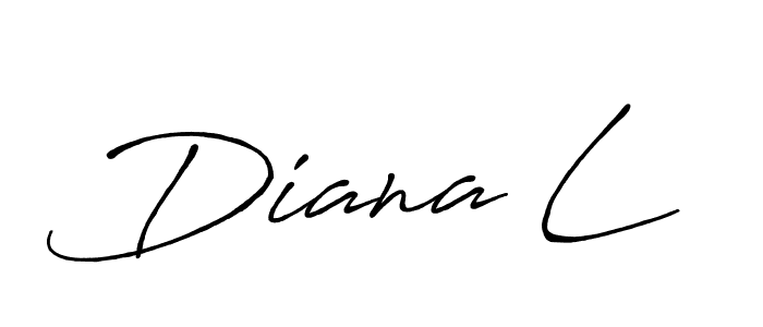 Create a beautiful signature design for name Diana L. With this signature (Antro_Vectra_Bolder) fonts, you can make a handwritten signature for free. Diana L signature style 7 images and pictures png