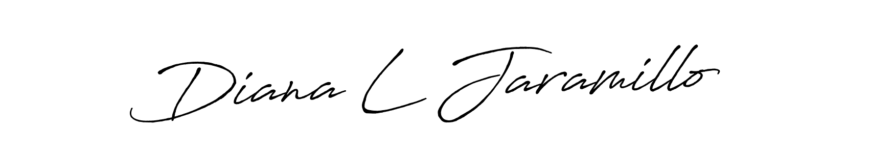 Make a beautiful signature design for name Diana L Jaramillo. With this signature (Antro_Vectra_Bolder) style, you can create a handwritten signature for free. Diana L Jaramillo signature style 7 images and pictures png