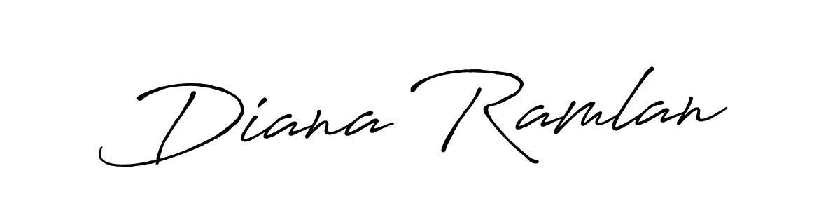 Make a beautiful signature design for name Diana Ramlan. With this signature (Antro_Vectra_Bolder) style, you can create a handwritten signature for free. Diana Ramlan signature style 7 images and pictures png