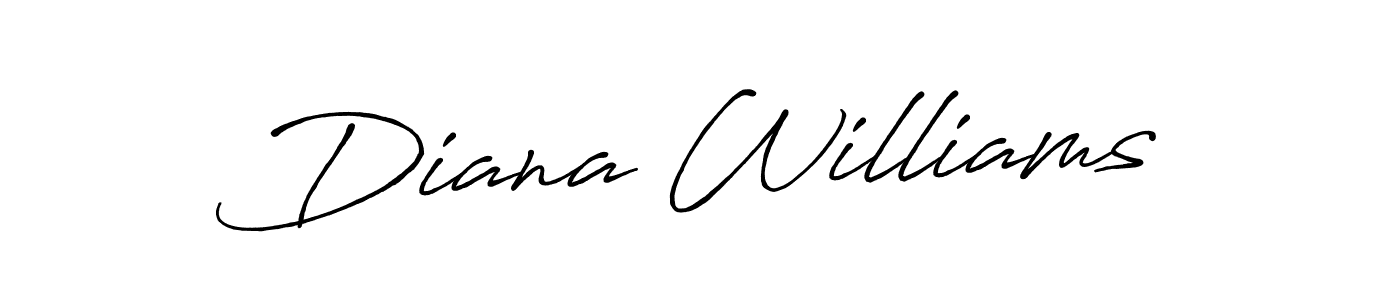 Design your own signature with our free online signature maker. With this signature software, you can create a handwritten (Antro_Vectra_Bolder) signature for name Diana Williams. Diana Williams signature style 7 images and pictures png