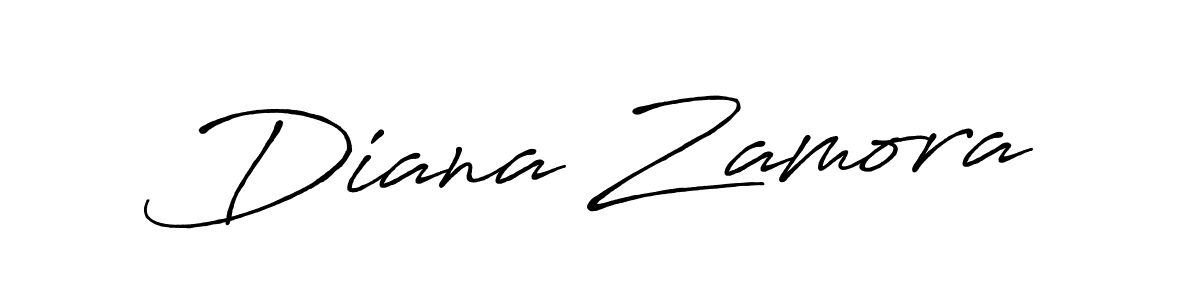 Diana Zamora stylish signature style. Best Handwritten Sign (Antro_Vectra_Bolder) for my name. Handwritten Signature Collection Ideas for my name Diana Zamora. Diana Zamora signature style 7 images and pictures png