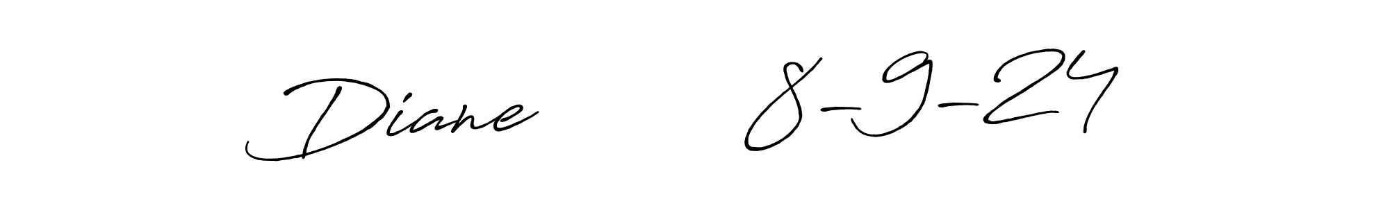 Create a beautiful signature design for name Diane         8-9-24. With this signature (Antro_Vectra_Bolder) fonts, you can make a handwritten signature for free. Diane         8-9-24 signature style 7 images and pictures png