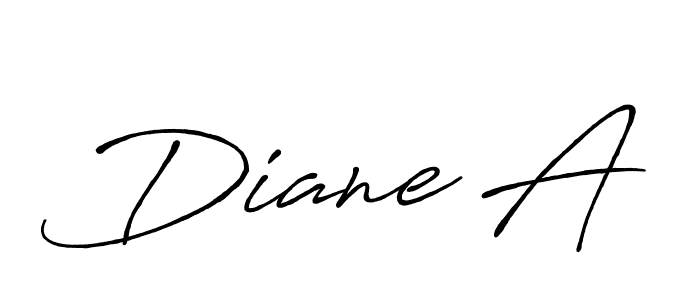 Use a signature maker to create a handwritten signature online. With this signature software, you can design (Antro_Vectra_Bolder) your own signature for name Diane A. Diane A signature style 7 images and pictures png