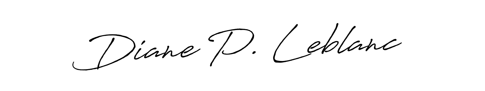 Make a beautiful signature design for name Diane P. Leblanc. With this signature (Antro_Vectra_Bolder) style, you can create a handwritten signature for free. Diane P. Leblanc signature style 7 images and pictures png