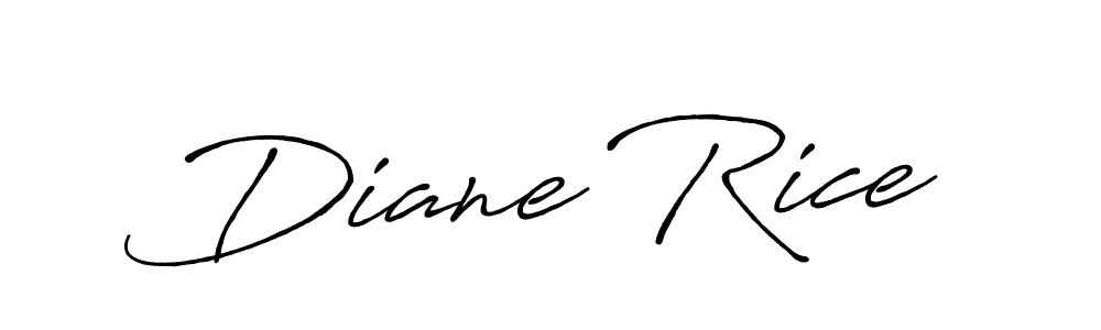 Make a beautiful signature design for name Diane Rice. With this signature (Antro_Vectra_Bolder) style, you can create a handwritten signature for free. Diane Rice signature style 7 images and pictures png