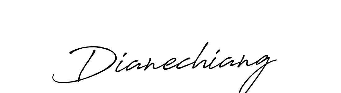 Use a signature maker to create a handwritten signature online. With this signature software, you can design (Antro_Vectra_Bolder) your own signature for name Dianechiang. Dianechiang signature style 7 images and pictures png