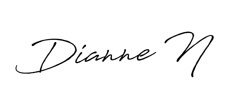 How to Draw Dianne N signature style? Antro_Vectra_Bolder is a latest design signature styles for name Dianne N. Dianne N signature style 7 images and pictures png