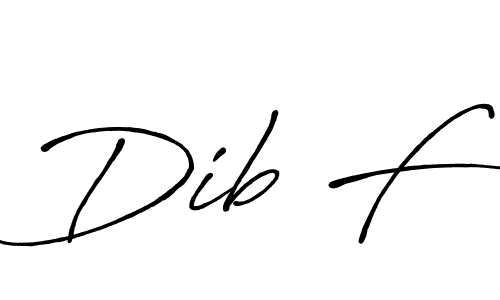 Dib F stylish signature style. Best Handwritten Sign (Antro_Vectra_Bolder) for my name. Handwritten Signature Collection Ideas for my name Dib F. Dib F signature style 7 images and pictures png