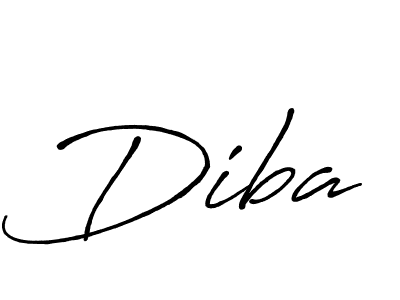Diba stylish signature style. Best Handwritten Sign (Antro_Vectra_Bolder) for my name. Handwritten Signature Collection Ideas for my name Diba. Diba signature style 7 images and pictures png