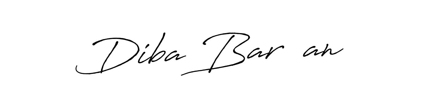 Create a beautiful signature design for name Diba Barışan. With this signature (Antro_Vectra_Bolder) fonts, you can make a handwritten signature for free. Diba Barışan signature style 7 images and pictures png