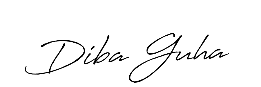 Make a beautiful signature design for name Diba Guha. With this signature (Antro_Vectra_Bolder) style, you can create a handwritten signature for free. Diba Guha signature style 7 images and pictures png