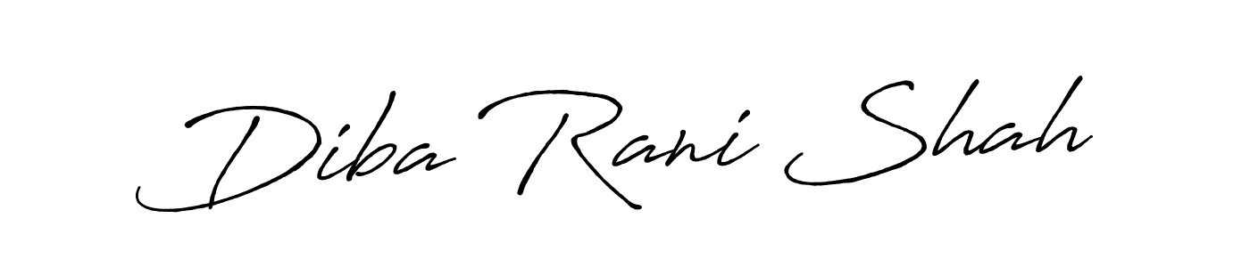 Also we have Diba Rani Shah name is the best signature style. Create professional handwritten signature collection using Antro_Vectra_Bolder autograph style. Diba Rani Shah signature style 7 images and pictures png
