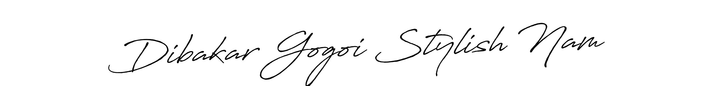 How to make Dibakar Gogoi Stylish Nam name signature. Use Antro_Vectra_Bolder style for creating short signs online. This is the latest handwritten sign. Dibakar Gogoi Stylish Nam signature style 7 images and pictures png