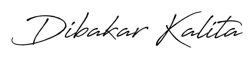 Personalize your online presence with Dibakar Kalita signature rendered in elegant Antro_Vectra_Bolder font. Great for website footers and blogs. Dibakar Kalita signature style 7 images and pictures png