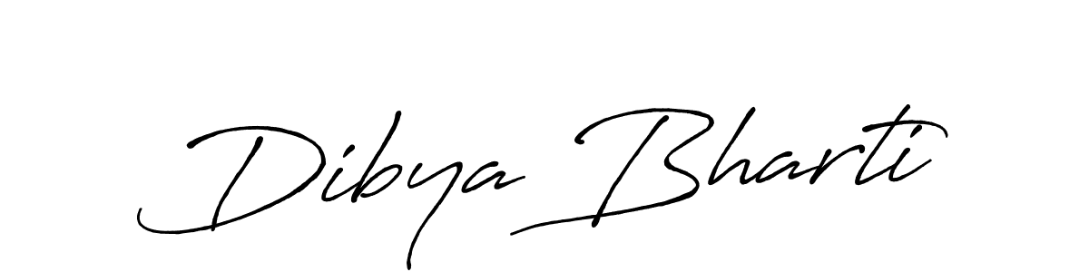 How to make Dibya Bharti name signature. Use Antro_Vectra_Bolder style for creating short signs online. This is the latest handwritten sign. Dibya Bharti signature style 7 images and pictures png