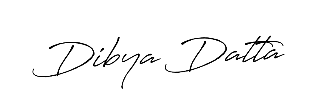 How to make Dibya Datta name signature. Use Antro_Vectra_Bolder style for creating short signs online. This is the latest handwritten sign. Dibya Datta signature style 7 images and pictures png