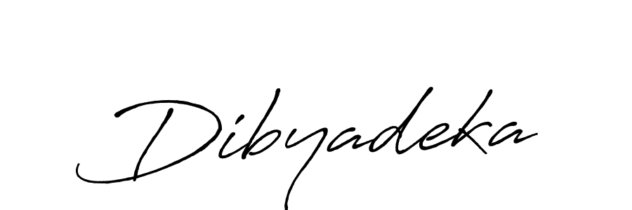 Make a beautiful signature design for name Dibyadeka. With this signature (Antro_Vectra_Bolder) style, you can create a handwritten signature for free. Dibyadeka signature style 7 images and pictures png