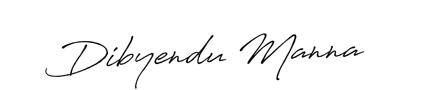 Create a beautiful signature design for name Dibyendu Manna. With this signature (Antro_Vectra_Bolder) fonts, you can make a handwritten signature for free. Dibyendu Manna signature style 7 images and pictures png