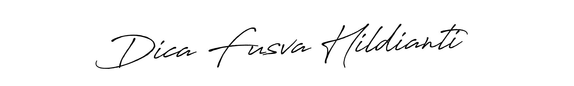 Design your own signature with our free online signature maker. With this signature software, you can create a handwritten (Antro_Vectra_Bolder) signature for name Dica Fusva Hildianti. Dica Fusva Hildianti signature style 7 images and pictures png
