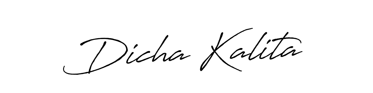 You can use this online signature creator to create a handwritten signature for the name Dicha Kalita. This is the best online autograph maker. Dicha Kalita signature style 7 images and pictures png