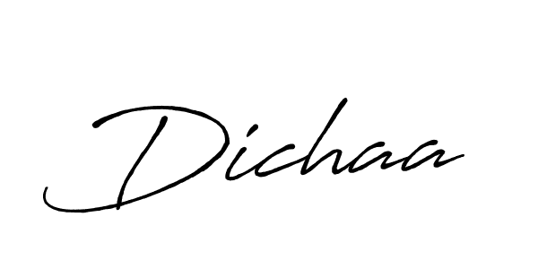 Antro_Vectra_Bolder is a professional signature style that is perfect for those who want to add a touch of class to their signature. It is also a great choice for those who want to make their signature more unique. Get Dichaa name to fancy signature for free. Dichaa signature style 7 images and pictures png