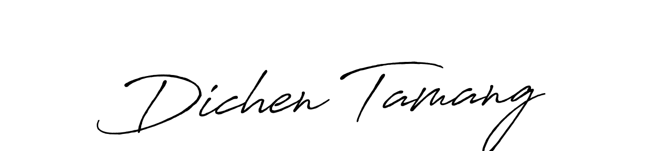 This is the best signature style for the Dichen Tamang name. Also you like these signature font (Antro_Vectra_Bolder). Mix name signature. Dichen Tamang signature style 7 images and pictures png