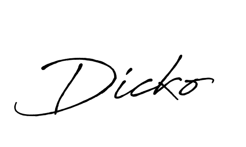 Antro_Vectra_Bolder is a professional signature style that is perfect for those who want to add a touch of class to their signature. It is also a great choice for those who want to make their signature more unique. Get Dicko name to fancy signature for free. Dicko signature style 7 images and pictures png