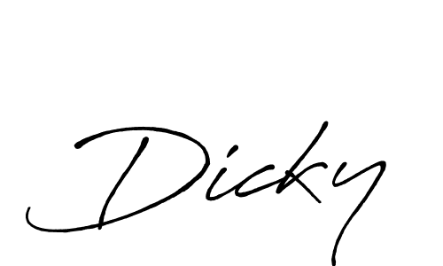if you are searching for the best signature style for your name Dicky. so please give up your signature search. here we have designed multiple signature styles  using Antro_Vectra_Bolder. Dicky signature style 7 images and pictures png