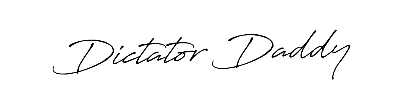 The best way (Antro_Vectra_Bolder) to make a short signature is to pick only two or three words in your name. The name Dictator Daddy include a total of six letters. For converting this name. Dictator Daddy signature style 7 images and pictures png
