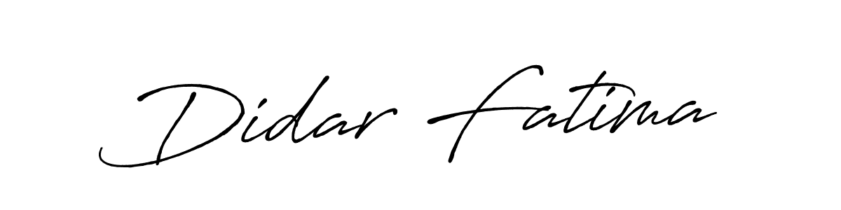 Also we have Didar Fatima name is the best signature style. Create professional handwritten signature collection using Antro_Vectra_Bolder autograph style. Didar Fatima signature style 7 images and pictures png