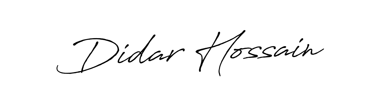 Make a beautiful signature design for name Didar Hossain. With this signature (Antro_Vectra_Bolder) style, you can create a handwritten signature for free. Didar Hossain signature style 7 images and pictures png