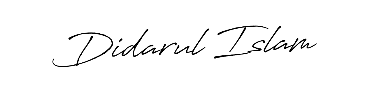 Create a beautiful signature design for name Didarul Islam. With this signature (Antro_Vectra_Bolder) fonts, you can make a handwritten signature for free. Didarul Islam signature style 7 images and pictures png
