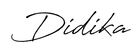 Explore multiple handwriting variations for Didika including this stunning Antro_Vectra_Bolder design. Free to use across all platforms. Didika signature style 7 images and pictures png