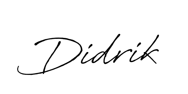 Make a beautiful signature design for name Didrik. With this signature (Antro_Vectra_Bolder) style, you can create a handwritten signature for free. Didrik signature style 7 images and pictures png