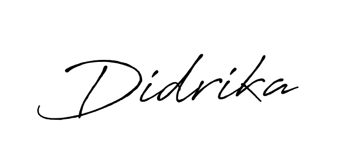 Create a beautiful signature design for name Didrika. With this signature (Antro_Vectra_Bolder) fonts, you can make a handwritten signature for free. Didrika signature style 7 images and pictures png