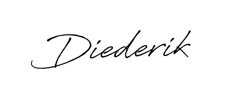 Make a beautiful signature design for name Diederik. With this signature (Antro_Vectra_Bolder) style, you can create a handwritten signature for free. Diederik signature style 7 images and pictures png