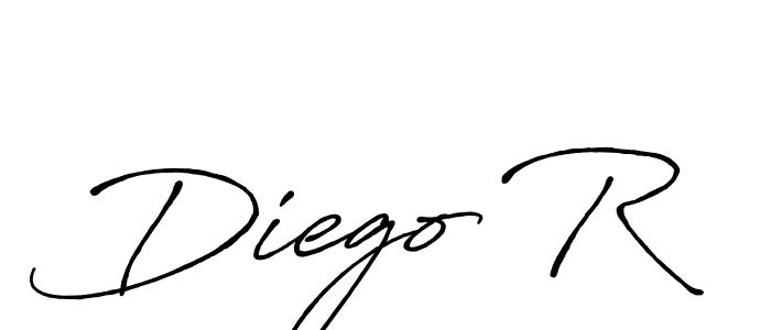 Diego R stylish signature style. Best Handwritten Sign (Antro_Vectra_Bolder) for my name. Handwritten Signature Collection Ideas for my name Diego R. Diego R signature style 7 images and pictures png