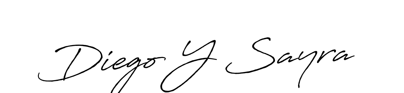 The best way (Antro_Vectra_Bolder) to make a short signature is to pick only two or three words in your name. The name Diego Y Sayra include a total of six letters. For converting this name. Diego Y Sayra signature style 7 images and pictures png