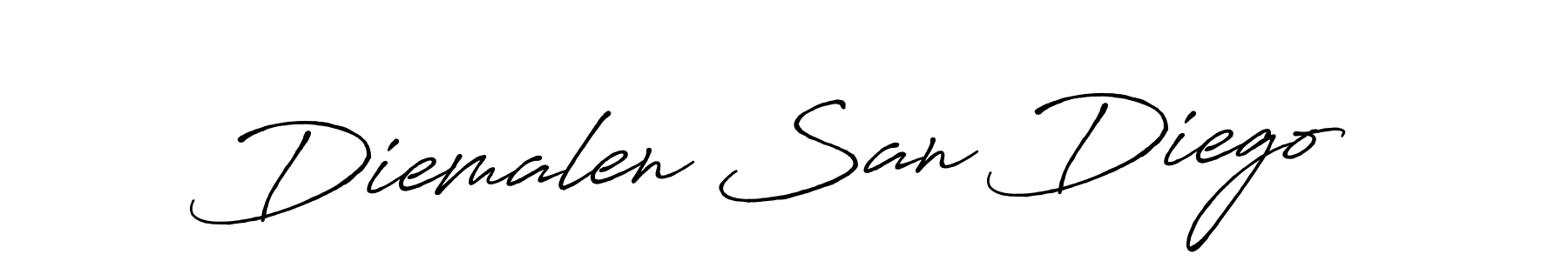 Design your own signature with our free online signature maker. With this signature software, you can create a handwritten (Antro_Vectra_Bolder) signature for name Diemalen San Diego. Diemalen San Diego signature style 7 images and pictures png