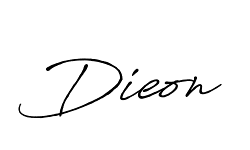 Dieon stylish signature style. Best Handwritten Sign (Antro_Vectra_Bolder) for my name. Handwritten Signature Collection Ideas for my name Dieon. Dieon signature style 7 images and pictures png