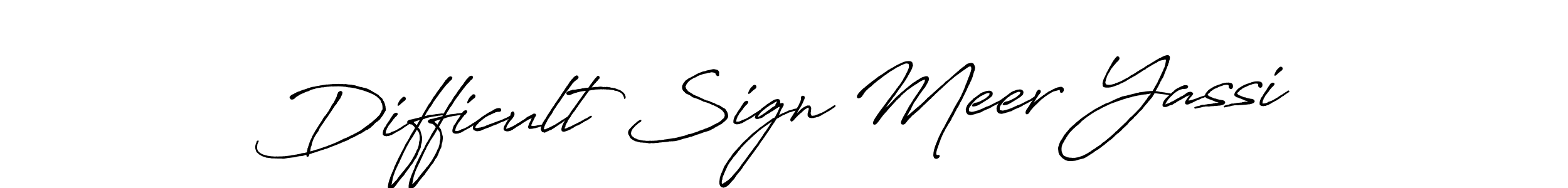 Make a short Difficult Sign Meer Yassi signature style. Manage your documents anywhere anytime using Antro_Vectra_Bolder. Create and add eSignatures, submit forms, share and send files easily. Difficult Sign Meer Yassi signature style 7 images and pictures png