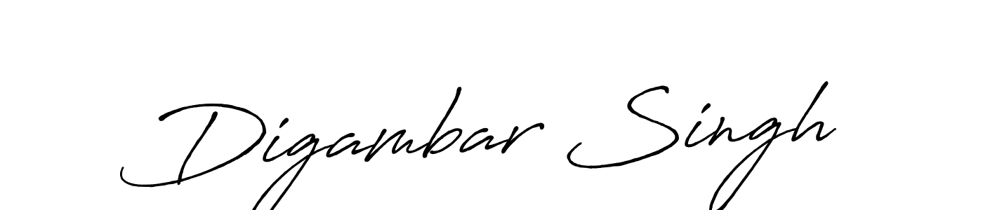 Make a beautiful signature design for name Digambar Singh. With this signature (Antro_Vectra_Bolder) style, you can create a handwritten signature for free. Digambar Singh signature style 7 images and pictures png