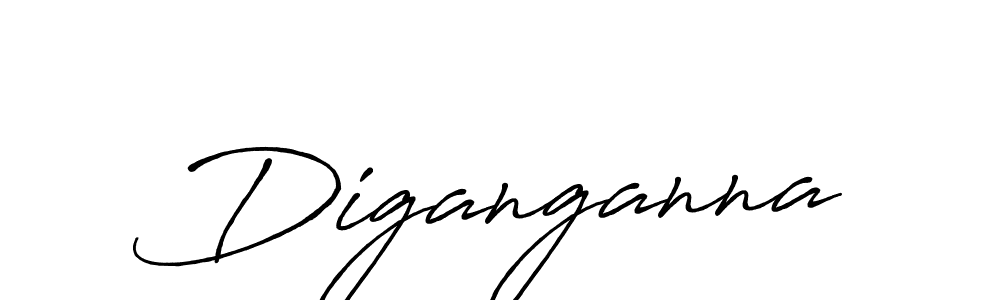 How to make Diganganna name signature. Use Antro_Vectra_Bolder style for creating short signs online. This is the latest handwritten sign. Diganganna signature style 7 images and pictures png