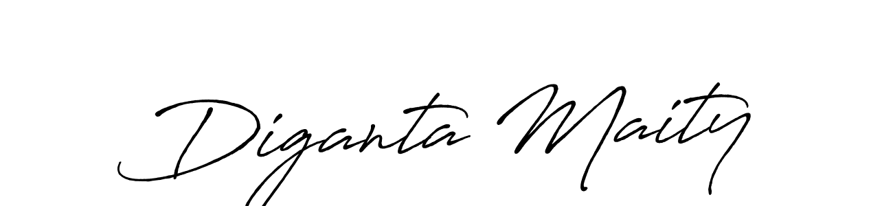 How to make Diganta Maity name signature. Use Antro_Vectra_Bolder style for creating short signs online. This is the latest handwritten sign. Diganta Maity signature style 7 images and pictures png