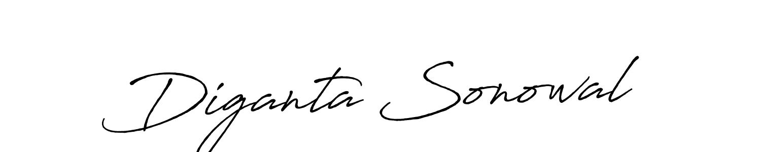 Use a signature maker to create a handwritten signature online. With this signature software, you can design (Antro_Vectra_Bolder) your own signature for name Diganta Sonowal. Diganta Sonowal signature style 7 images and pictures png