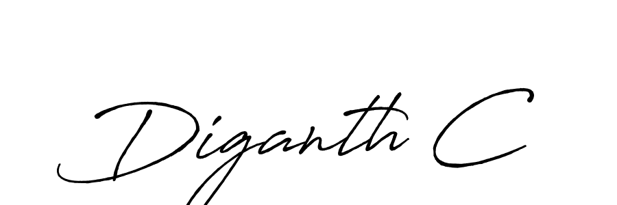 Use a signature maker to create a handwritten signature online. With this signature software, you can design (Antro_Vectra_Bolder) your own signature for name Diganth C. Diganth C signature style 7 images and pictures png