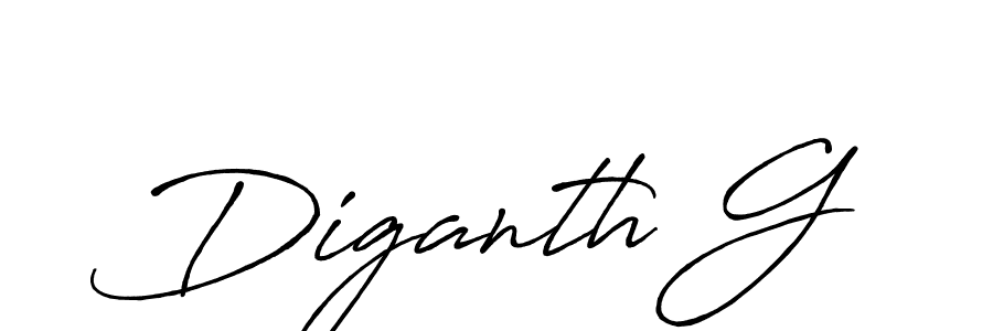 Also we have Diganth G name is the best signature style. Create professional handwritten signature collection using Antro_Vectra_Bolder autograph style. Diganth G signature style 7 images and pictures png